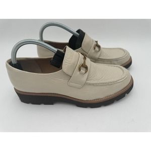 Sofft Womens Prewitt Loafers Shoes Tapioca Cream Patent Leather Size 10M